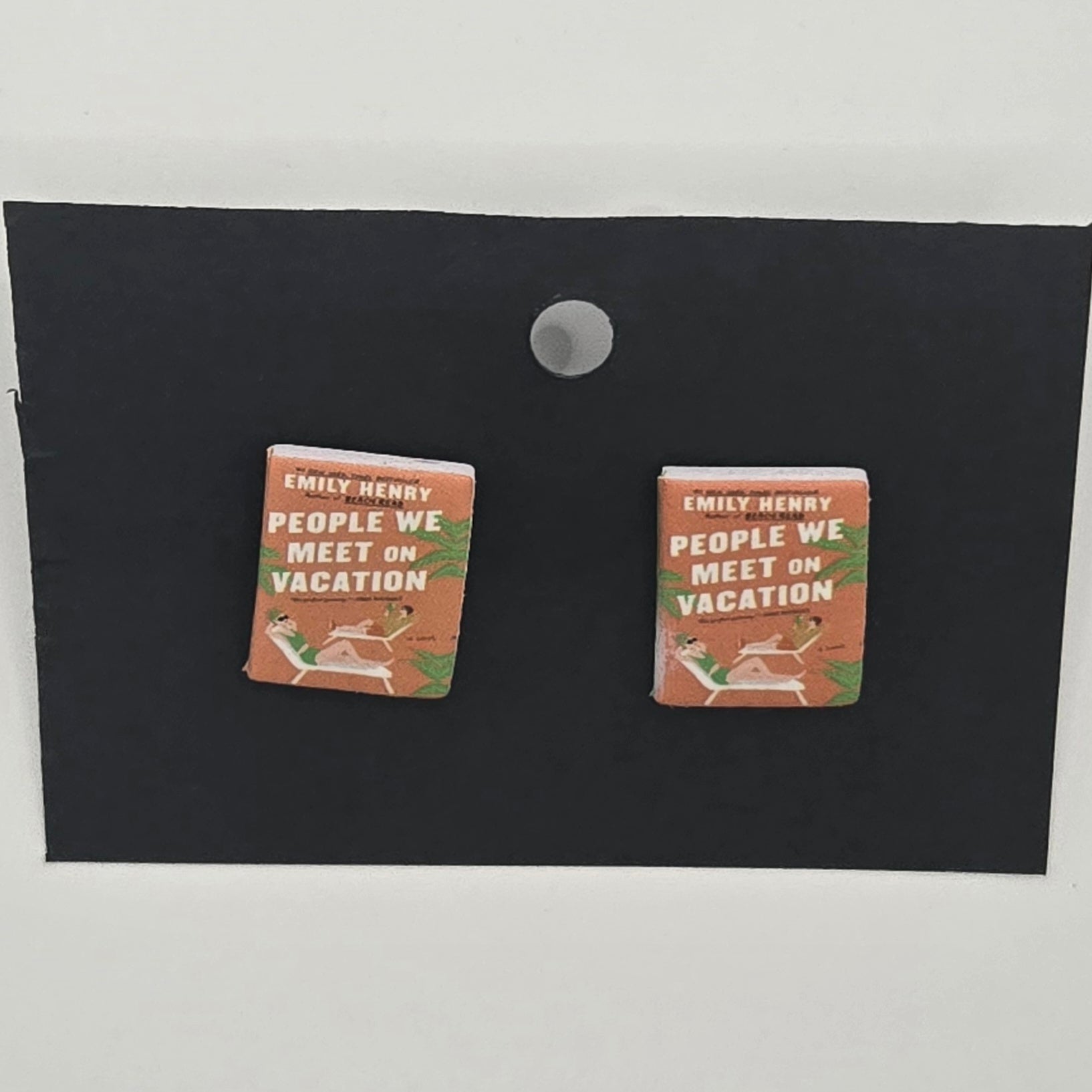 People We Meet on Vacation Book Earrings