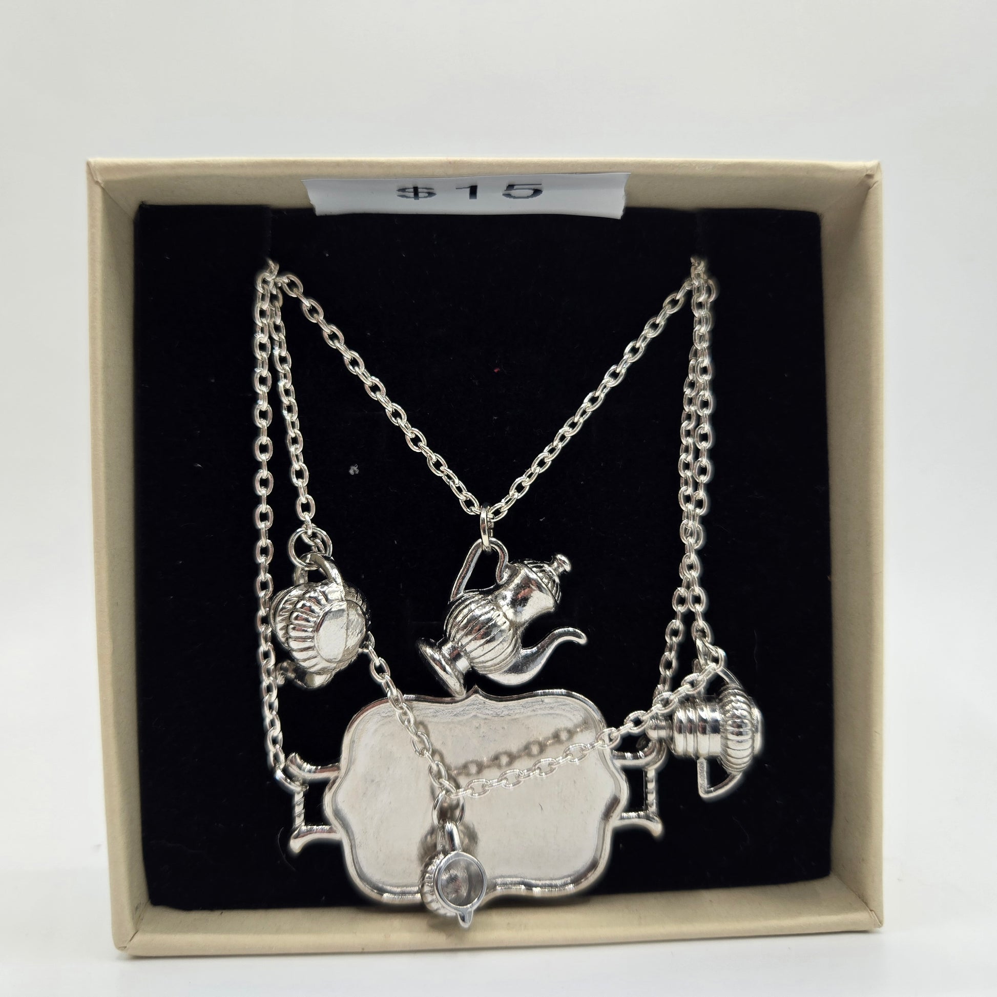Antique Tea Set Stacking Necklaces