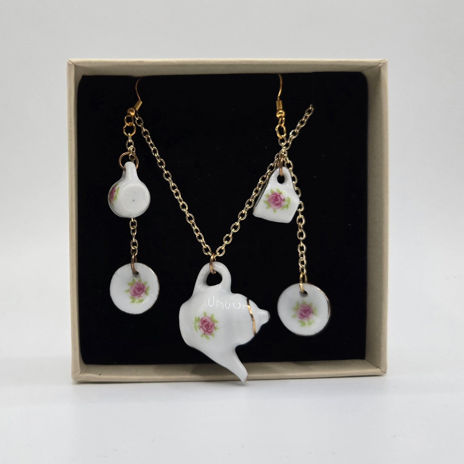 Porcelain Tea Party Jewlery Set