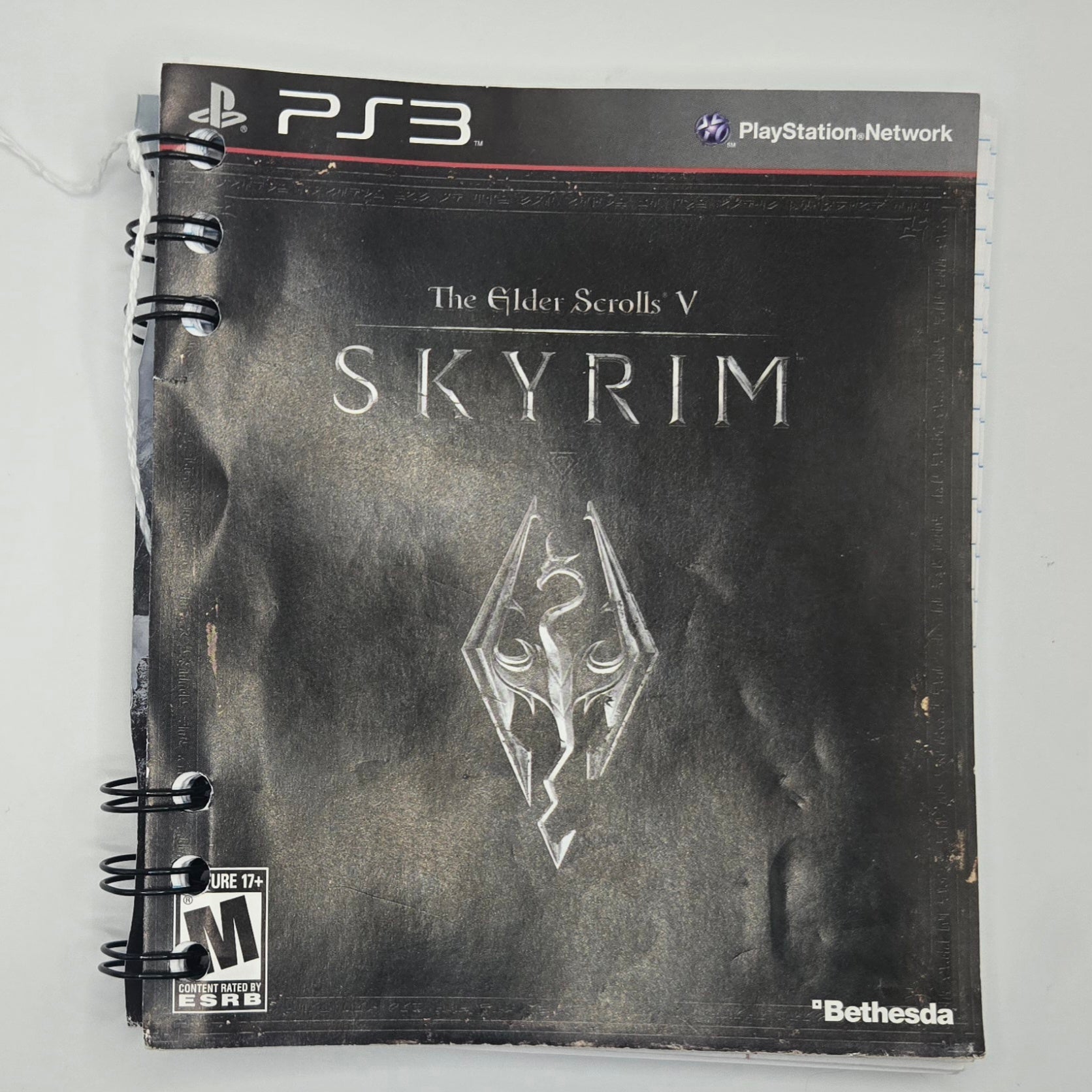 Skyrim Upcycled Notebook/Sketchbook