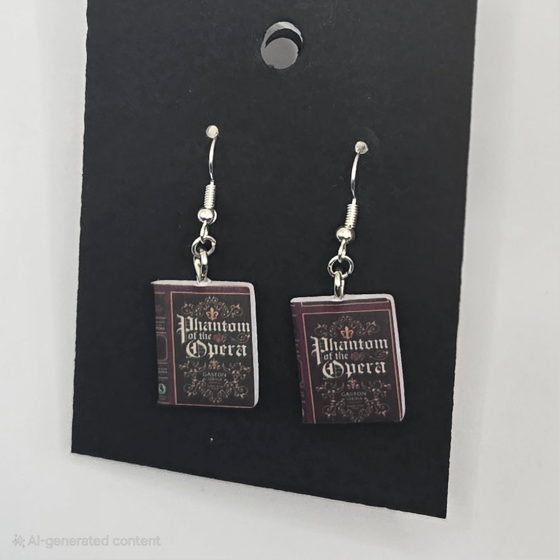 Phantom of the Opera Book Earrings