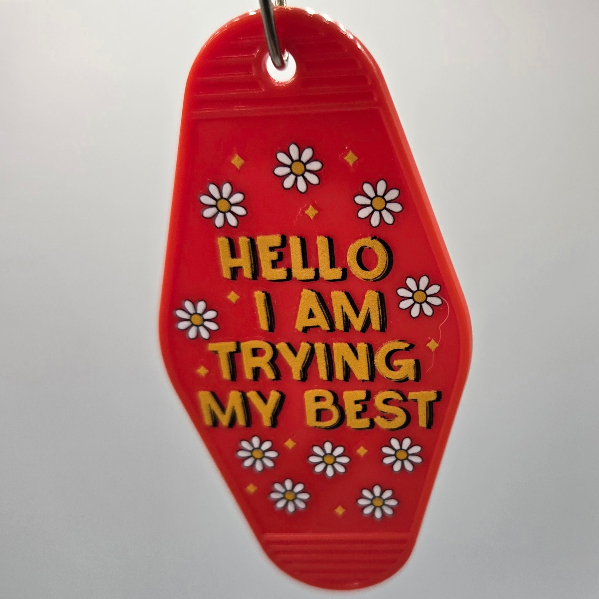 Trying My Best Keychain
