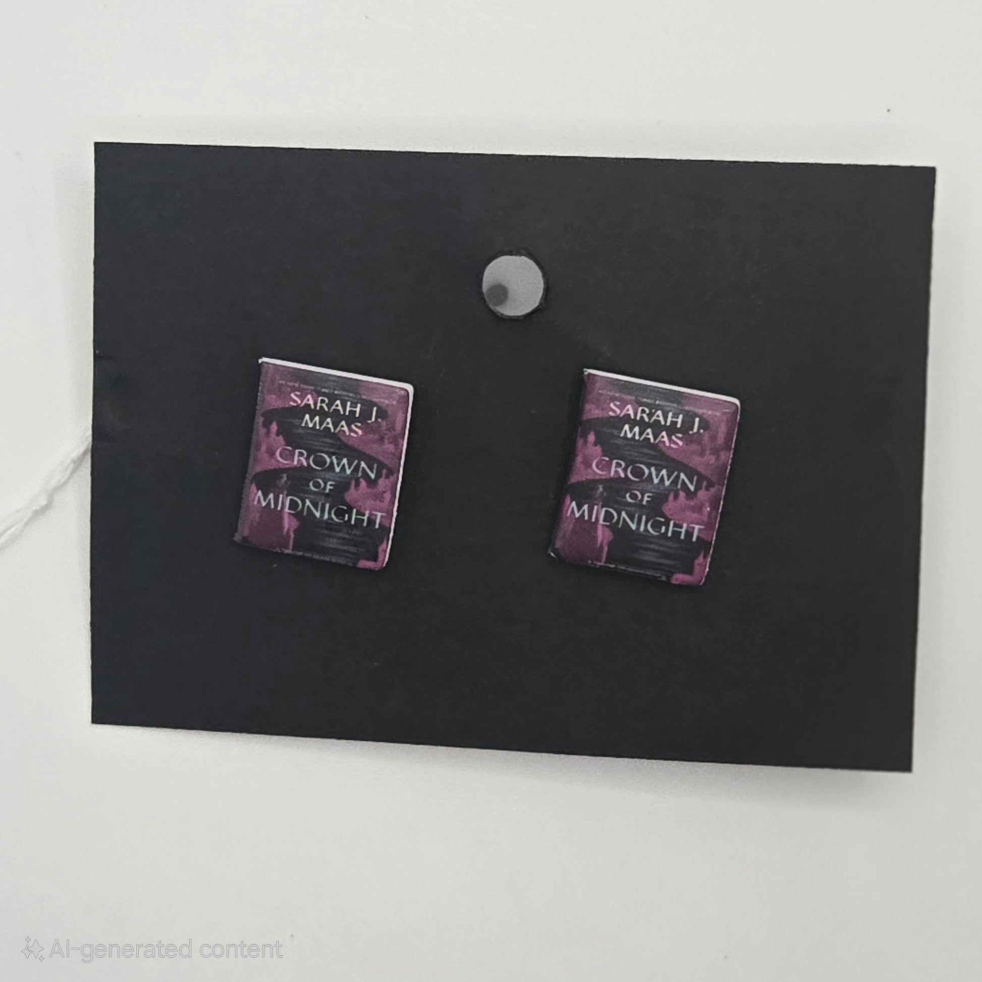 Crown of Midnight Book Earrings
