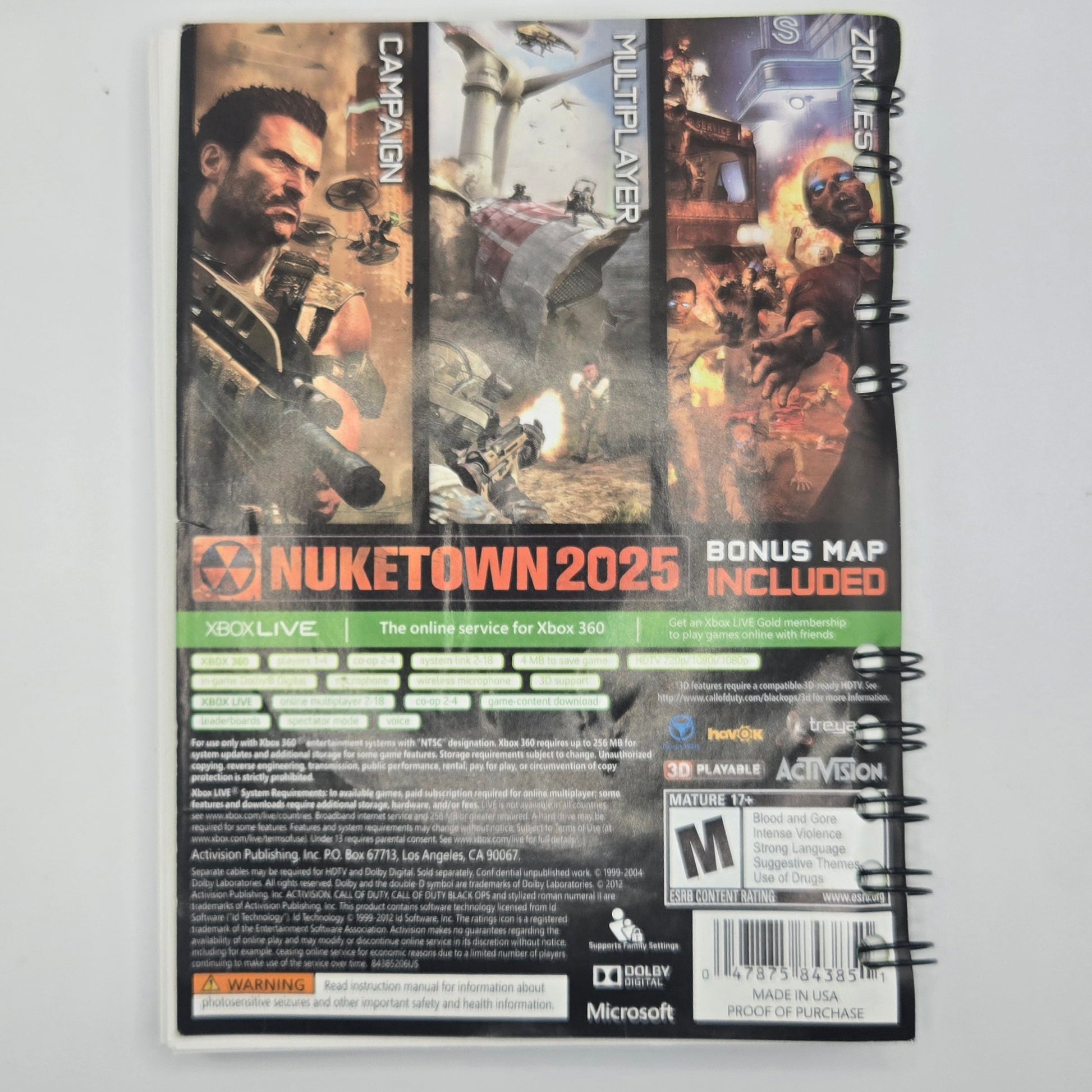 Call of Duty: Black Ops II Notebook/Sketchbook