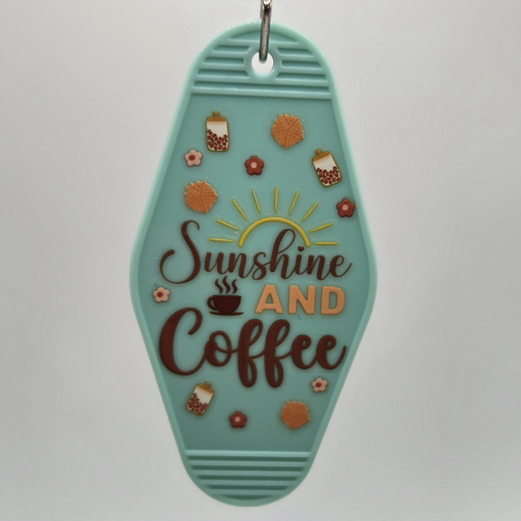 Sunshine and Coffee Keychain