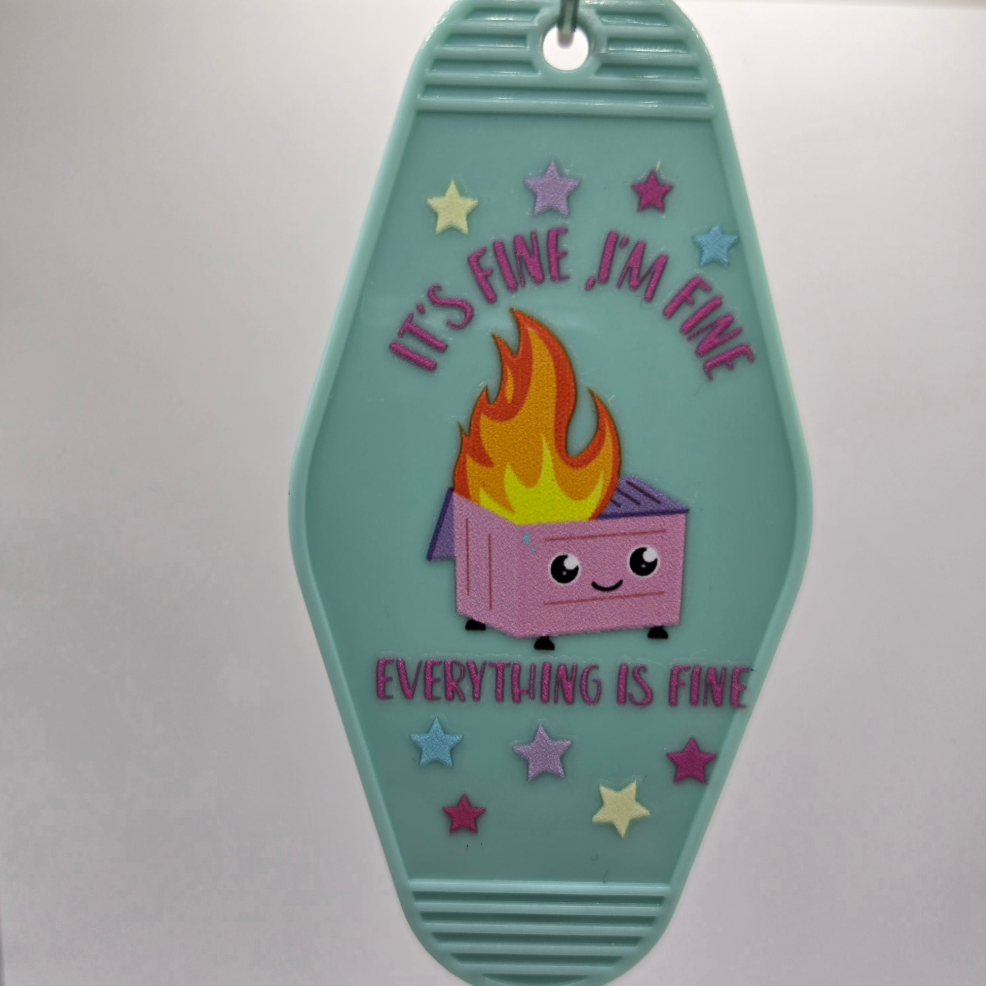 I'm Fine (Dumpster Fire) Keychain