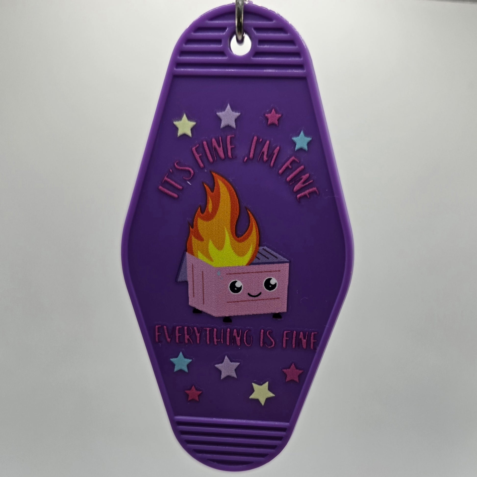 I'm Fine (Dumpster Fire) Keychain