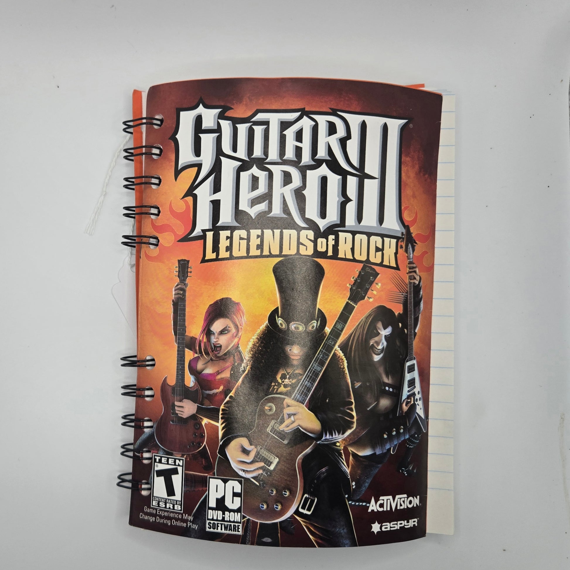 Guitar Hero Notebook/Sketchbook